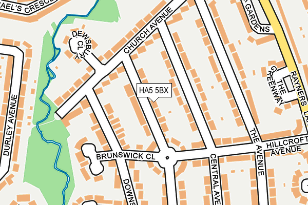 HA5 5BX map - OS OpenMap – Local (Ordnance Survey)