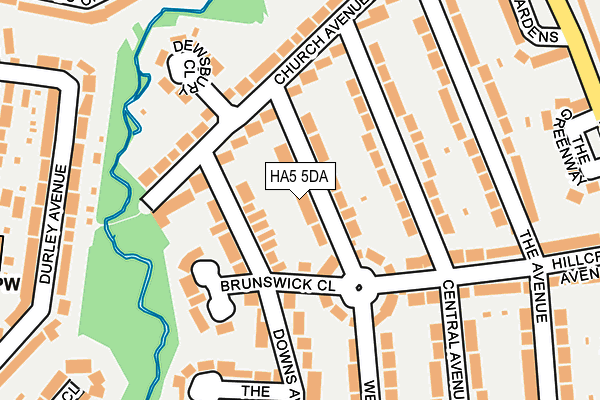 HA5 5DA map - OS OpenMap – Local (Ordnance Survey)