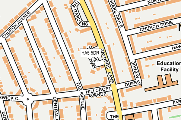 HA5 5DR map - OS OpenMap – Local (Ordnance Survey)