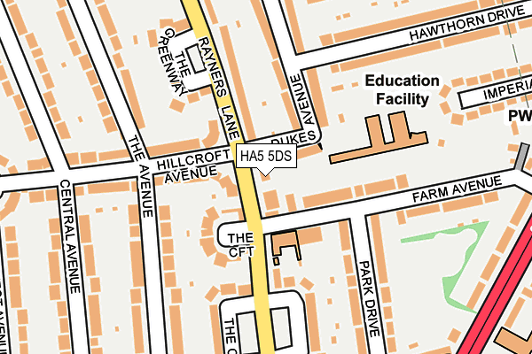 HA5 5DS map - OS OpenMap – Local (Ordnance Survey)
