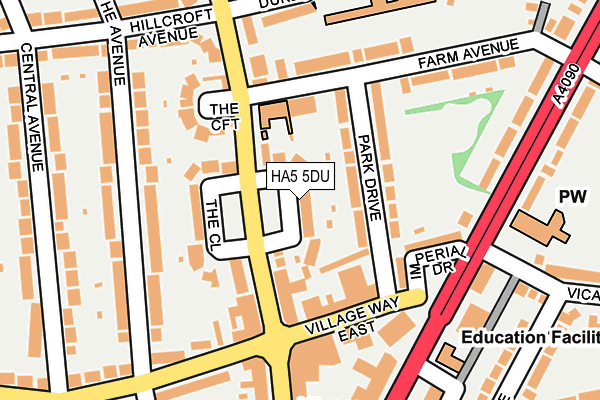 HA5 5DU map - OS OpenMap – Local (Ordnance Survey)