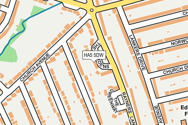 HA5 5DW map - OS OpenMap – Local (Ordnance Survey)