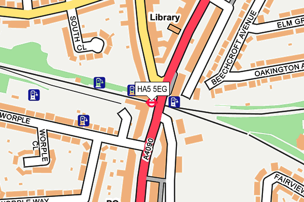 HA5 5EG map - OS OpenMap – Local (Ordnance Survey)