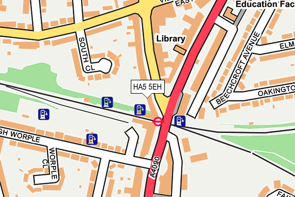 HA5 5EH map - OS OpenMap – Local (Ordnance Survey)