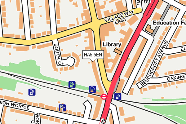 HA5 5EN map - OS OpenMap – Local (Ordnance Survey)
