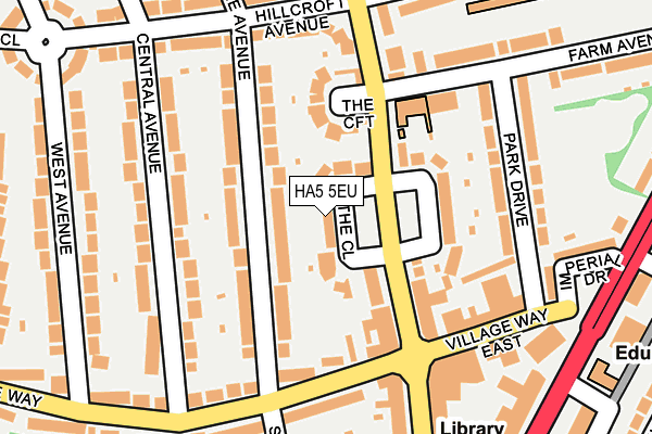 HA5 5EU map - OS OpenMap – Local (Ordnance Survey)