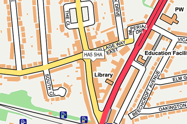 HA5 5HA map - OS OpenMap – Local (Ordnance Survey)