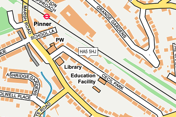 HA5 5HJ map - OS OpenMap – Local (Ordnance Survey)