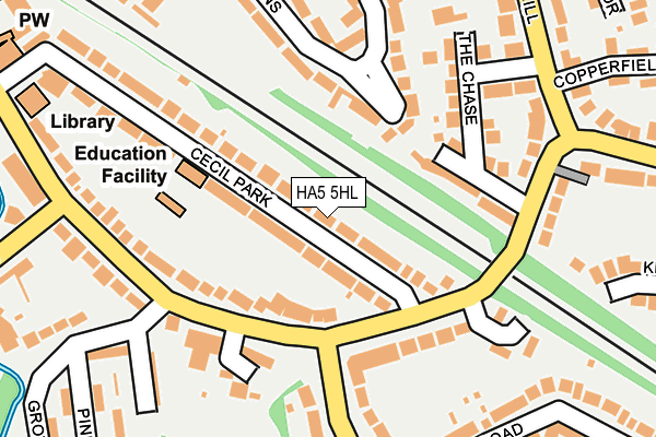 HA5 5HL map - OS OpenMap – Local (Ordnance Survey)