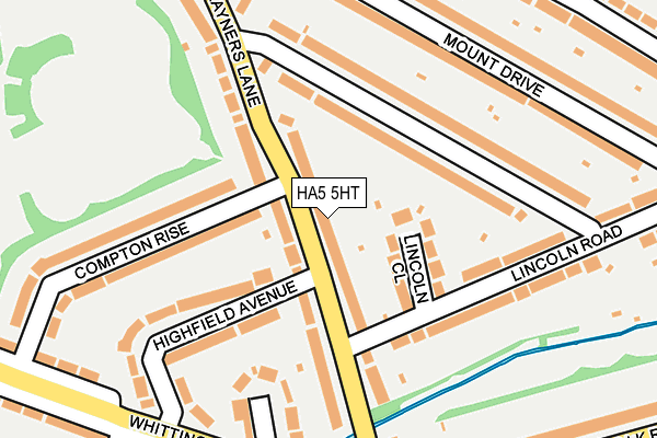HA5 5HT map - OS OpenMap – Local (Ordnance Survey)