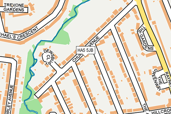 HA5 5JB map - OS OpenMap – Local (Ordnance Survey)
