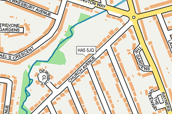 HA5 5JQ map - OS OpenMap – Local (Ordnance Survey)