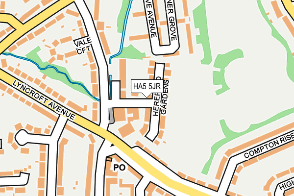 HA5 5JR map - OS OpenMap – Local (Ordnance Survey)