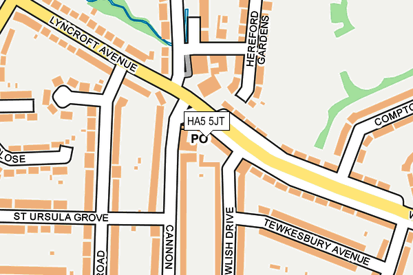 HA5 5JT map - OS OpenMap – Local (Ordnance Survey)