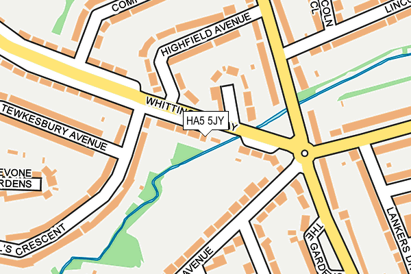HA5 5JY map - OS OpenMap – Local (Ordnance Survey)