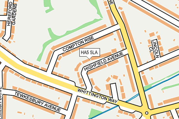 HA5 5LA map - OS OpenMap – Local (Ordnance Survey)