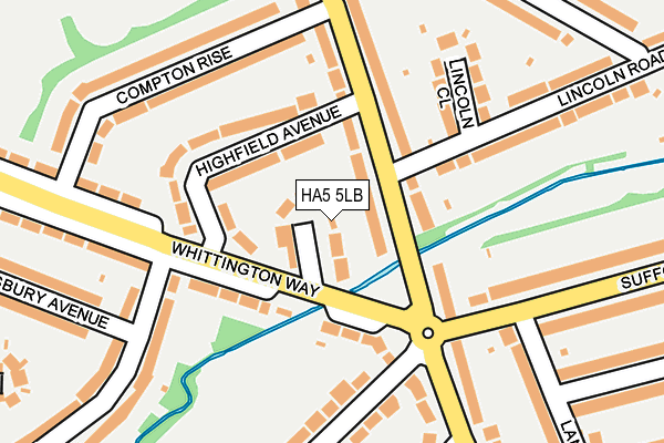 HA5 5LB map - OS OpenMap – Local (Ordnance Survey)