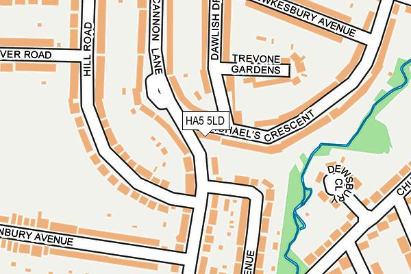 HA5 5LD map - OS OpenMap – Local (Ordnance Survey)