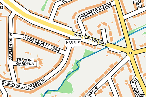 HA5 5LF map - OS OpenMap – Local (Ordnance Survey)