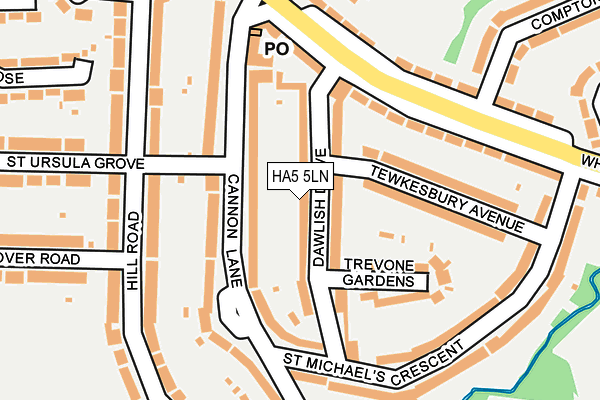 HA5 5LN map - OS OpenMap – Local (Ordnance Survey)