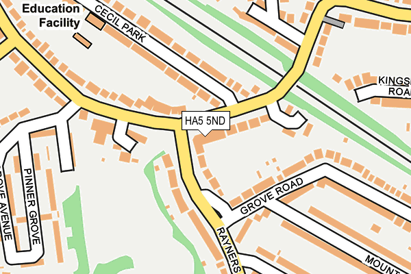 HA5 5ND map - OS OpenMap – Local (Ordnance Survey)