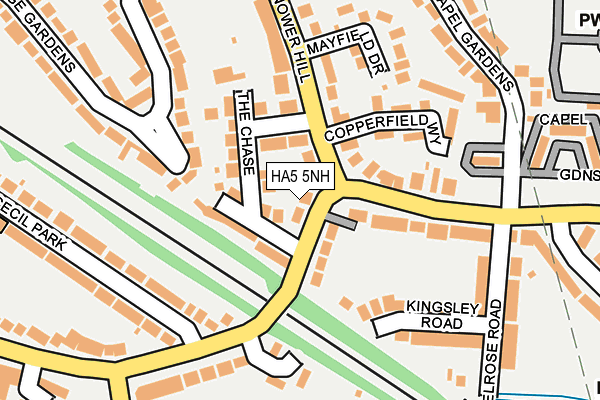 HA5 5NH map - OS OpenMap – Local (Ordnance Survey)