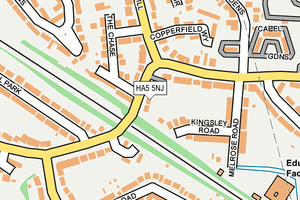 HA5 5NJ map - OS OpenMap – Local (Ordnance Survey)