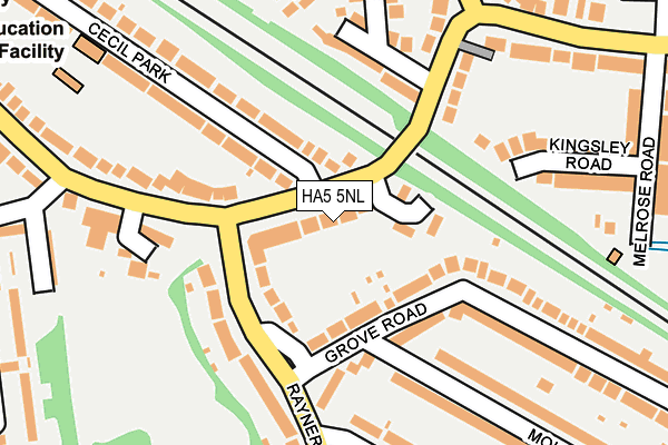 HA5 5NL map - OS OpenMap – Local (Ordnance Survey)