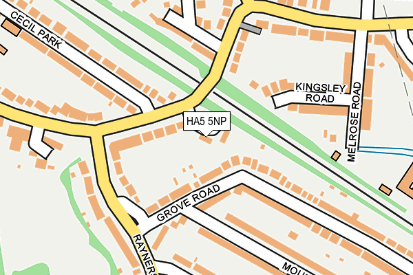 HA5 5NP map - OS OpenMap – Local (Ordnance Survey)