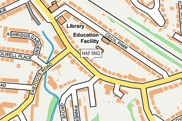 HA5 5NQ map - OS OpenMap – Local (Ordnance Survey)
