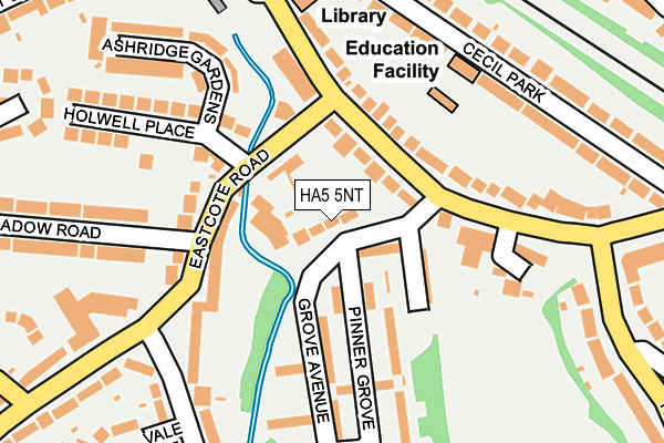 HA5 5NT map - OS OpenMap – Local (Ordnance Survey)
