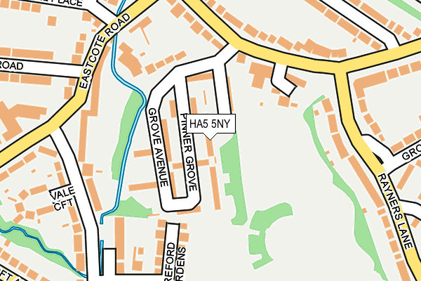 HA5 5NY map - OS OpenMap – Local (Ordnance Survey)