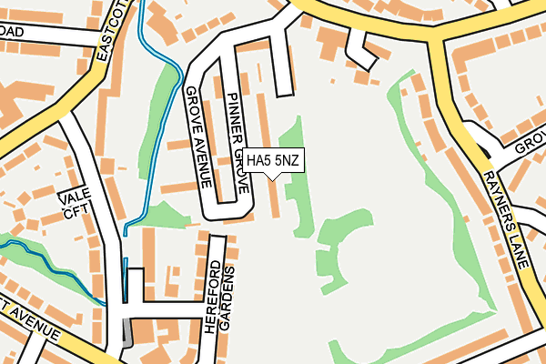 HA5 5NZ map - OS OpenMap – Local (Ordnance Survey)