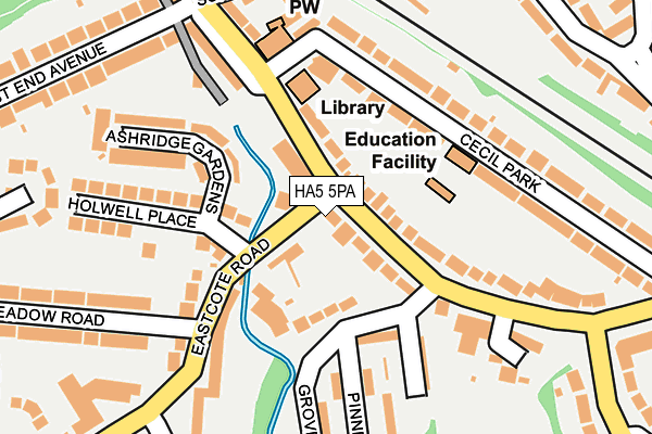 HA5 5PA map - OS OpenMap – Local (Ordnance Survey)