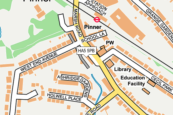 HA5 5PB map - OS OpenMap – Local (Ordnance Survey)