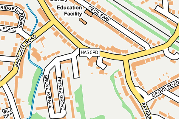 HA5 5PD map - OS OpenMap – Local (Ordnance Survey)