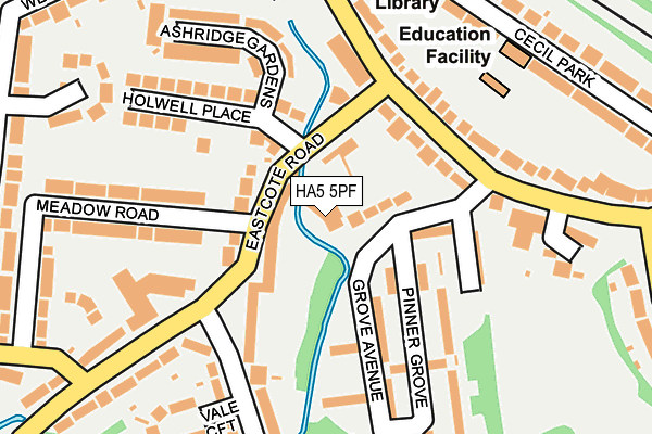 HA5 5PF map - OS OpenMap – Local (Ordnance Survey)
