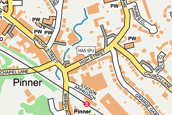 HA5 5PJ map - OS OpenMap – Local (Ordnance Survey)