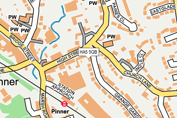 HA5 5QB map - OS OpenMap – Local (Ordnance Survey)
