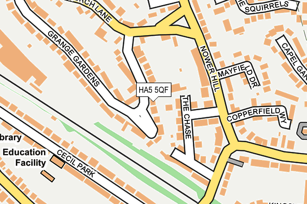 HA5 5QF map - OS OpenMap – Local (Ordnance Survey)