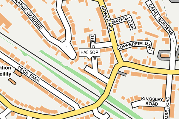 HA5 5QP map - OS OpenMap – Local (Ordnance Survey)