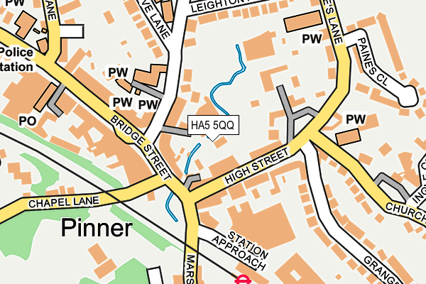 HA5 5QQ map - OS OpenMap – Local (Ordnance Survey)