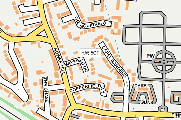 HA5 5QT map - OS OpenMap – Local (Ordnance Survey)