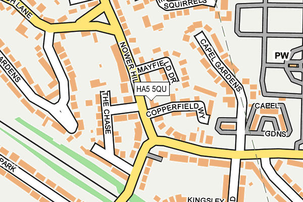 HA5 5QU map - OS OpenMap – Local (Ordnance Survey)