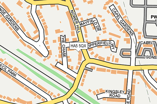 HA5 5QX map - OS OpenMap – Local (Ordnance Survey)
