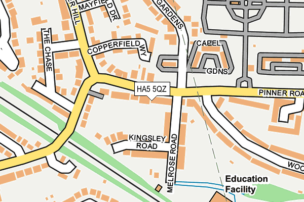 HA5 5QZ map - OS OpenMap – Local (Ordnance Survey)