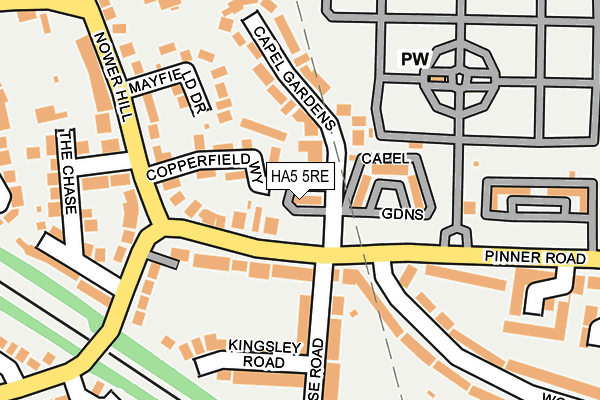 HA5 5RE map - OS OpenMap – Local (Ordnance Survey)