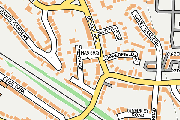 HA5 5RQ map - OS OpenMap – Local (Ordnance Survey)