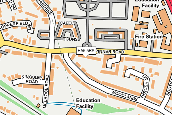 HA5 5RS map - OS OpenMap – Local (Ordnance Survey)