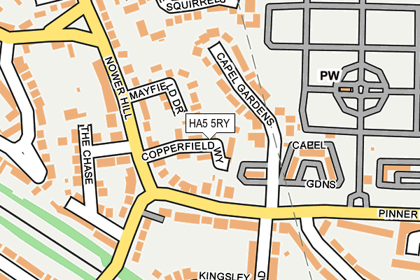 HA5 5RY map - OS OpenMap – Local (Ordnance Survey)
